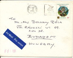 Canada Cover Sent Air Mail To Hungary 11-12-1992 Single Franked Christmas Stamp - Covers & Documents