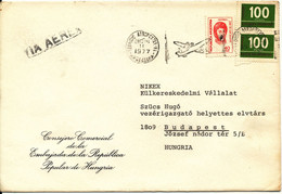 Argentina Cover Sent Air Mail From Hungarian Embassy Buenos Aires To Hungary 28-12-1977 - Lettres & Documents