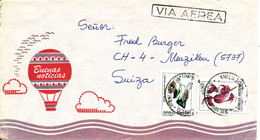 Argentina Cover Sent Air Mail To Switzerland 18-12-1990 With Topic Stamps FLOWERS - Cartas