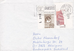 Denmark Slogan Flamme GRÆSTED 1976 Cover Brief HÄNIGSEN Germany 2x Upper Corner Margin Stamps Incl. (Cz. Slania) - Covers & Documents