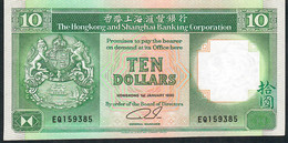 HONGKONG P191c 10 DOLLARS 1.1.1990 #EQ     AU-UNC. - Hongkong