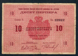 MONTENEGRO P10 10 PERPERA 1914 FINE - Servië