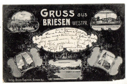 AK Westpreußen - Gruss Aus Briesen, 5 Bilder, Gel. 13.12.1906 - Westpreussen
