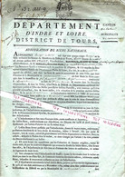 1792 Adjudication De Biens Nationaux 8 Pages Savonnières Tours Indre Et Loire Cachet Généralité - Historical Documents