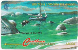 British Virgin Islands - C&W (GPT) - Sloops, 218CVVA (Cn. 6 Digits, Normal Zero 0), 1998, Used - Maagdeneilanden