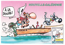 B01-398 Carte Maximum BD FDC Tonton Marcel Et Son Bateau Mimine II - Noumea Magenta 09-12-1992 - Cartes-maximum