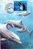 " LE GRAND DAUPHIN " Sur Carte Maximum De 2002. N° YT 3486. Parfait état CM - Dolphins