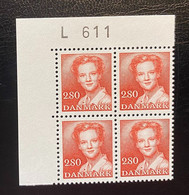 DENMARK 1985, 1 Marginal Block, MNH - Unused Stamps