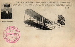 Cachet Avion Aviation Port Aviation Juvisy 1909 - Autres & Non Classés