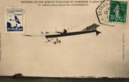 Vignette Avion Aviation Eld Reims 1910 Semaine De La Champagne - Aviación
