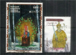 EUROPA 2022.ANDORRA.CHARLEMAGNE & NOTRE-DAME DE MERITXELL, Relatos, Mitos Y Leyendas,oblit.1 ère Qualité - Used Stamps