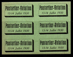 Vignette Avion Aviation  Pontarlier Juillet 1930 - Aviación
