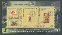 TAAF B. F.  N° 3 XX "Philexfrance'99", Exposition Philatélique Internationale, Le Bloc  Sans Charnière, TB - Blocs-feuillets