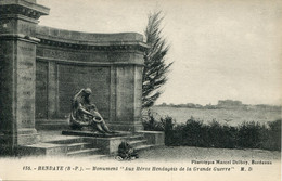 CPA - HENDAYE - MONUMENT AUX HEROS DE LA GRANDE GUERRE - Hendaye