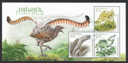 AUSTRALIA 2021 BIRD NATURE'S MIMICS SOUVENIR SHEET OF 3 STAMPS FINE USED CONDITION (**) - Gebraucht