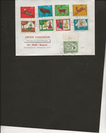 ALLEMAGNE - LETTRE AFRANCHIE N°350 + N° 352 A 355 + N° 364 A 367  - ANNEE 1966 - Otros & Sin Clasificación