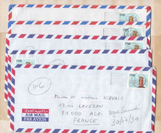 TAIWAN 5 Lettres + Enveloppes 1994 , Taipei Pour Albi France , Voir 11 Scan Recto Verso - Storia Postale