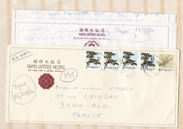 TAIWAN 1 Enveloppe Avec 2 Lettres 1990 , Taipei Pour Albi France , Voir 2 Scan Recto Verso - Cartas & Documentos