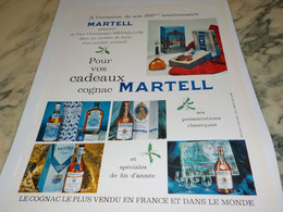 ANCIENNE PUBLICITE 250 ANNIVERSAIRE  COGNAC  MARTELL 1965 - Alcools