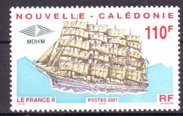 Nouvelle Caledonie - 839 - Neufs Ss Charnière - Voilier 4 Mats - France 2 - Unused Stamps