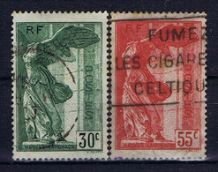 France: France: Yv 354 - 355 Louvre 1937  Spots - Used Stamps