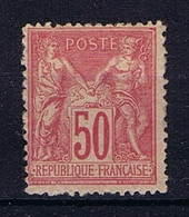 Delcampe - France: Yv 98 Type II MH/* Thin Spot - 1876-1898 Sage (Type II)