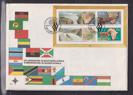 SOUTH AFRICA - 1990 Cooperation Miniature Sheet Large FDC (Contains Heavy Booklet) - Storia Postale