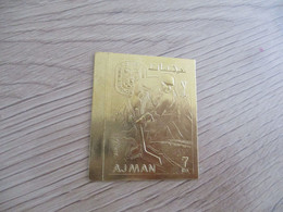 Ajman Stamp Unperfored  Sans Charnière Or Gold PEGGY FLEMMING  Gold Medal Of 1968 Winter Olympic Games - Ajman