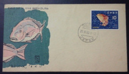 1966 JAPAN FDC FISH - Briefe U. Dokumente