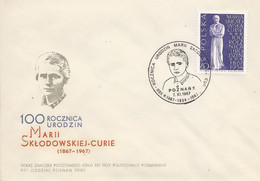 Poland Postmark D67.11.07 POZNAN.03kop: Maria Sklodowska-Curie Nobel Prize (analogous) - Stamped Stationery