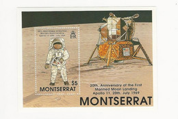 Montserrat - 1989 - 20e Ann. Du 1er Homme Sur La Lune - N° BF51 ** - Montserrat