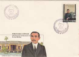 Macau, Macao, FDC, Nasc. D0 Dr. Sun Yat Sen, 1986 - FDC