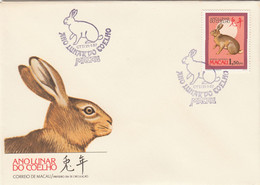 Macau, Macao, FDC, Ano Lunar Do Coelho, 1986 - FDC