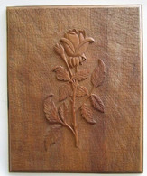 Sculpture Sur Bois (merisier) Petit Tableau  Roses - Legni