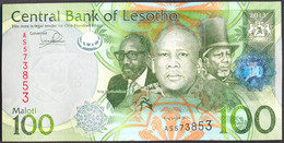 LESOTHO LESOTO 100 MALOTI P-24b THREE KINGS SHEPHERD 2013 UNC - Lesotho