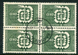 FINLAND 1964   Dentists' General Assembly Block Of 4 Used.  Michel 593 - Gebraucht