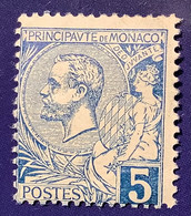 1891 Yv.13 Neuf ** MNH TB: Albert 1er 5c Bleu Neuf Sans Charniére Gomme D‘ Origine. (Monaco VF Postfrisch - Unused Stamps