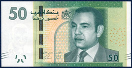 MOROCCO 50 DIRHAMS P-75  King Mohammed VI - Ouzoud Waterfall Argania Tree 2012 / 2013 UNC - Marocco