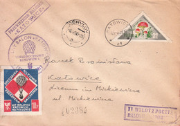 1959 - 1960 Balloon Mail - Transported In A Balloon | KATOWICE - 02384 - Globos