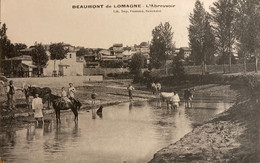 Beaumont De Lomagne - Vue Sur L’abreuvoir Du Village - Les Villageois - Beaumont De Lomagne