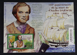 Bloc  140e Anniversaire De La Mort Charles Darwin 1809-1882 - Blocks & Sheetlets