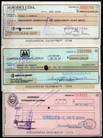 CH09 - COLOMBIA - 1990'S- USED LOT X 9 CHECKS - "BOGOTA BANK TO PRIVATE COMPANIES" - SCARCES - - Cheques En Traveller's Cheques