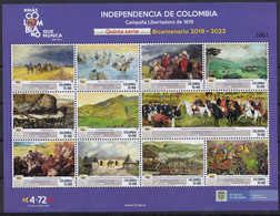 Colombia / Colombie 2021 Independance Sheet Feuille MNH** - Colombia