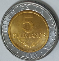 Bolivia - 5 Bolivianos, 2010, Unc, KM# 219 - Bolivia