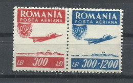 RUMANIA   YVERT  AEREO   36/37  MH  * - Unused Stamps