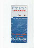 Voyage Inaugural Du Paquebot FRANCE Prospectus Publicitaire Du Voyage Avec Mme DE GAULLE Très Bon état - Autres & Non Classés