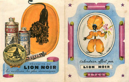 Petit Calendrier Ancien Publicitaire Illustré 1946 Illustrateur Jean Darien MERCIER * LION NOIR * Calendar Almanach - Tamaño Pequeño : 1941-60