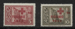 357 Occupazione Tedesca Dell'Egeo  1945 - Pro Croce Rossa N. 132/133. Cat. € 350,00. SPL MNH - Egée