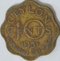 Ceylon - 10 Cents, 1951, KM# 121 - Other - Asia