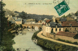 Dinan * Le Vieux Pont * Route Chemin * Cpa Toilée Colorisée - Dinan